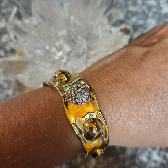 NWOT ALEXIS BITTAR MOULTON GOLD BRACELET EXQUISTE!! 🤩 - Picture 6 of 7